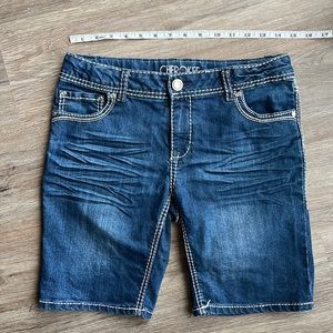 Dark wash Cherokee denim shorts